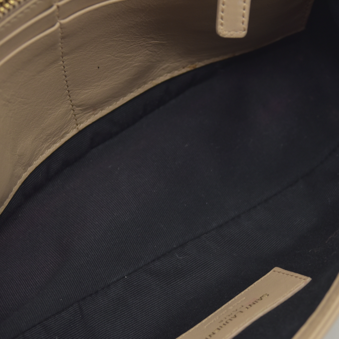 $2900 Saint Laurent Leather Calypso YSL Shoulder Bag