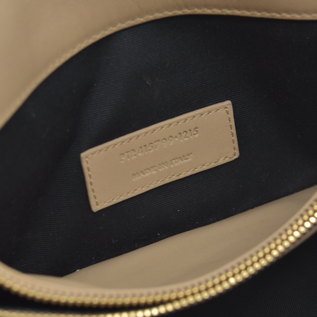 $2900 Saint Laurent Leather Calypso YSL Shoulder Bag