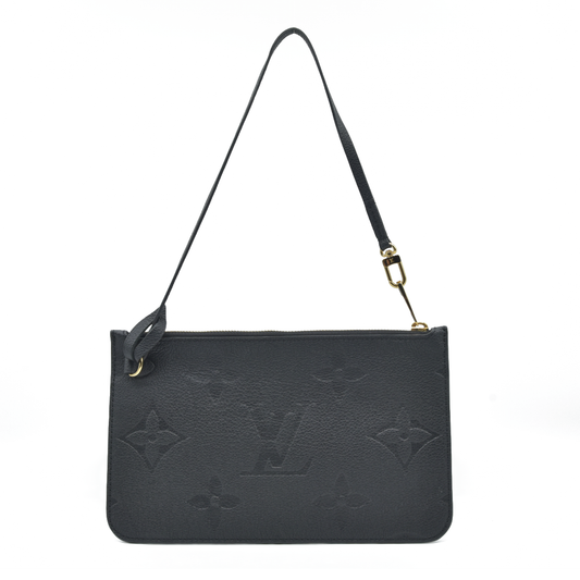 Louis Vuitton  Empreinte Monogram Giant Neverfull MM Pochette Black RFID USED