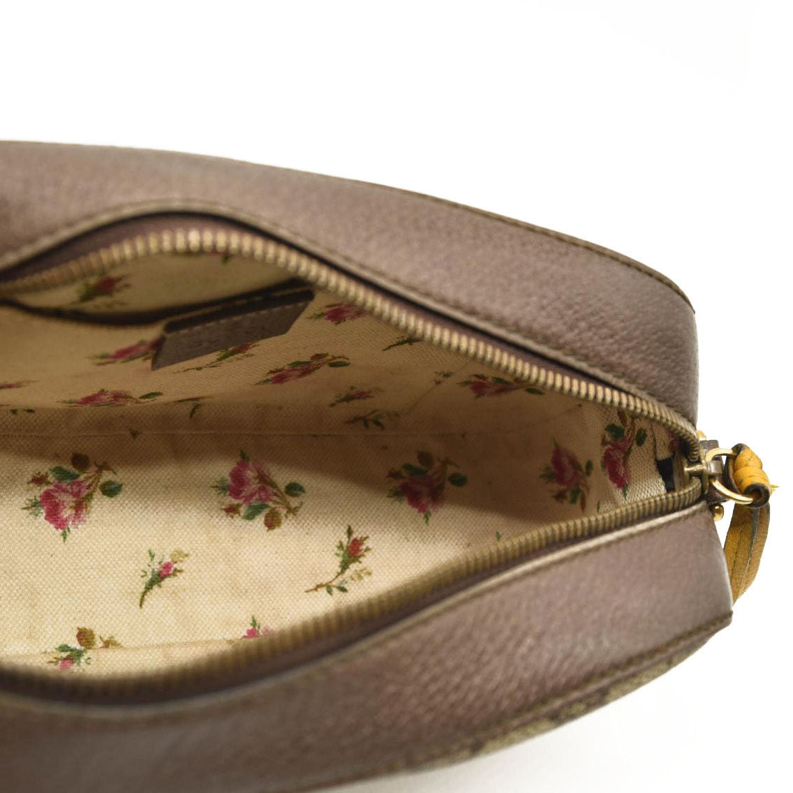 USED GUCCI GG Supreme Monogram Web Neo Vintage Shoulder Bag Beige New Acero Crop