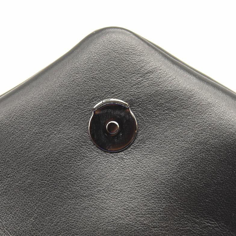 SAINT LAURENT Calfskin Y Quilted Monogram Monochrome Toy Loulou Crossbody Bag Black