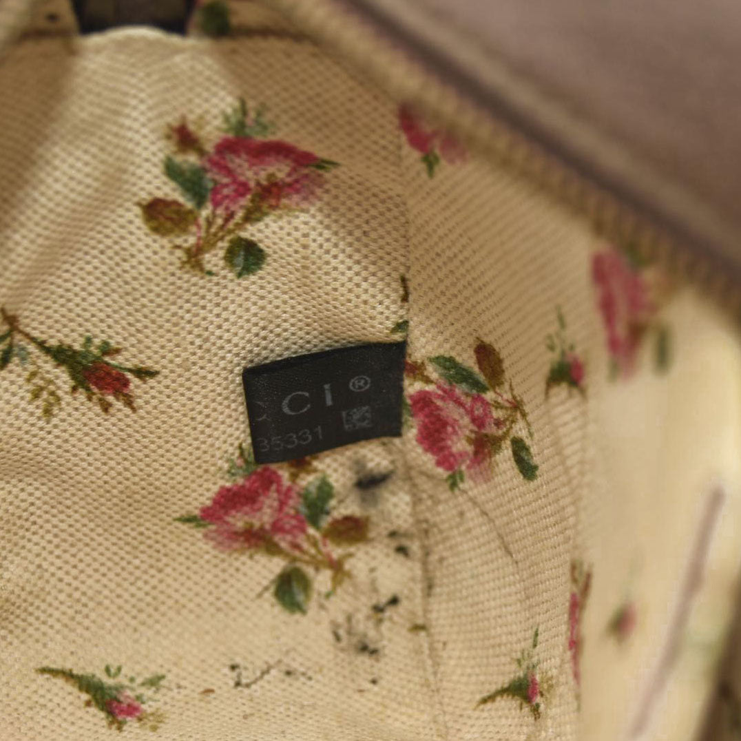 USED GUCCI GG Supreme Monogram Web Neo Vintage Shoulder Bag Beige New Acero Crop