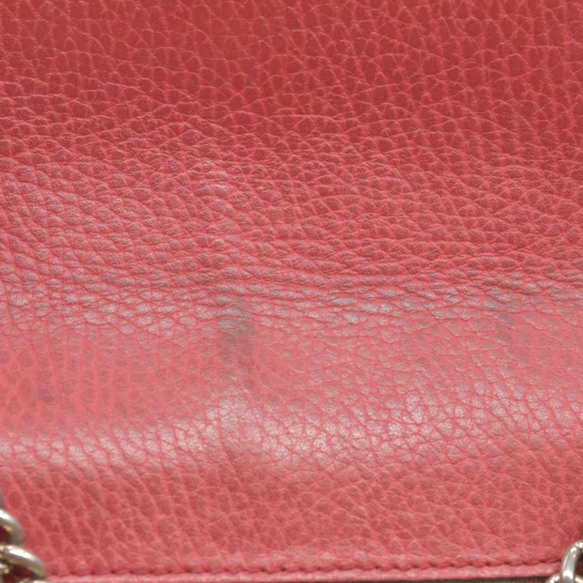 $1550 Gucci  Dollar Calfskin Interlocking G Shoulder Bag Red CONSIGNMENT