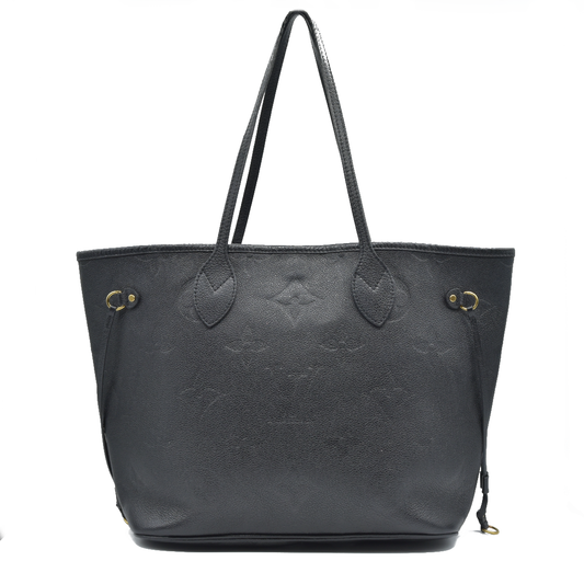 $2940 Louis Vuitton LV Monogram Neverfull  MM Empreinte Black Tote
