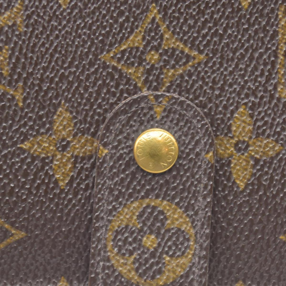 $750 2003 Louis Vuitton Consignment Monogram Porte Papier Zippy Wallet Brown SP0093 CONSIGNMENT