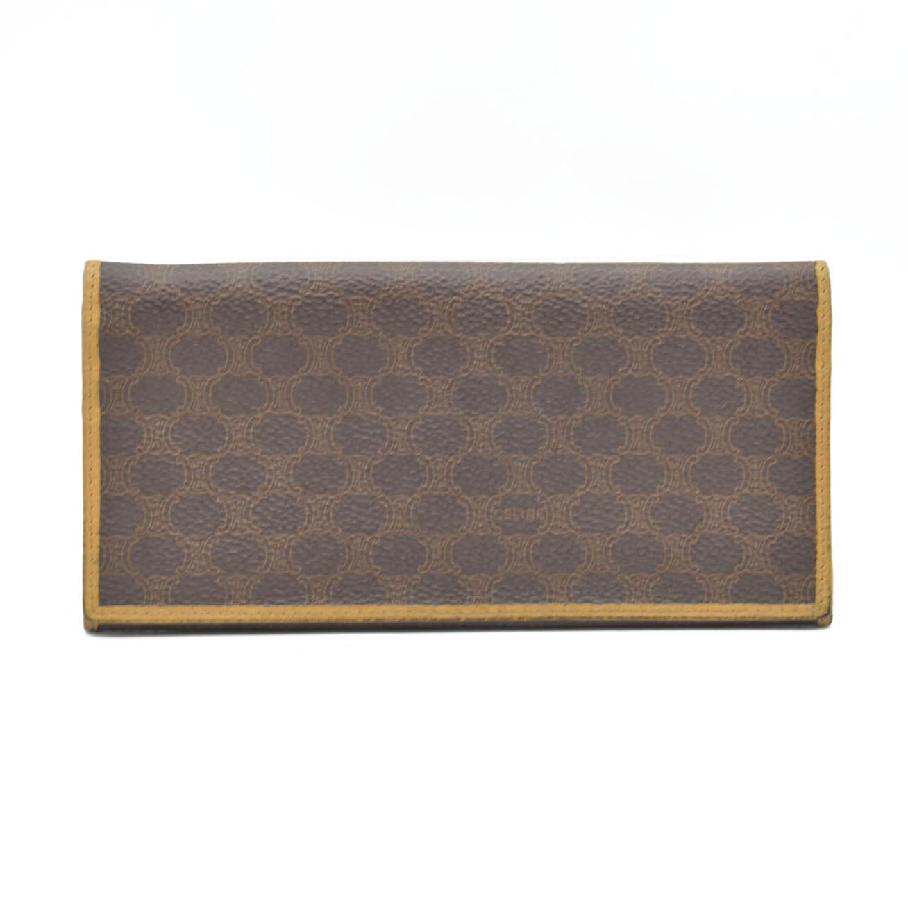 CELINE Macadam PVC Long Bifold Wallet Brown