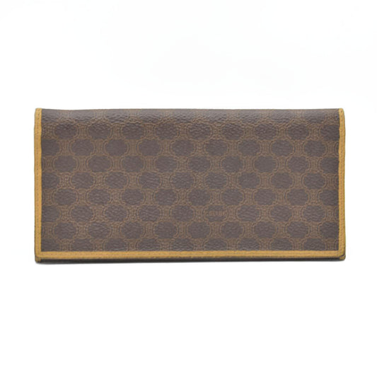 CELINE Macadam PVC Long Bifold Wallet Brown