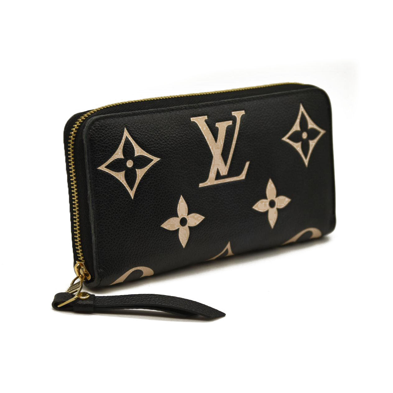 Louis Vuitton  Empreinte Monogram Giant Zippy Wallet Black Beige RFID