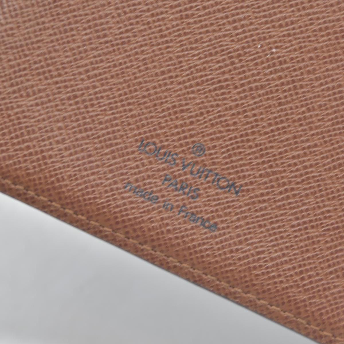 $750 2003 Louis Vuitton Consignment Monogram Porte Papier Zippy Wallet Brown SP0093 CONSIGNMENT