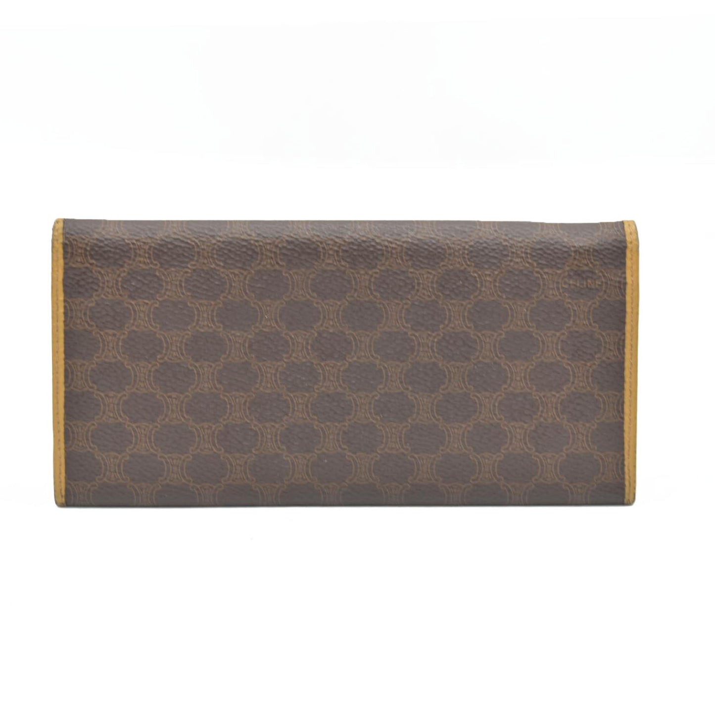 CELINE Macadam PVC Long Bifold Wallet Brown