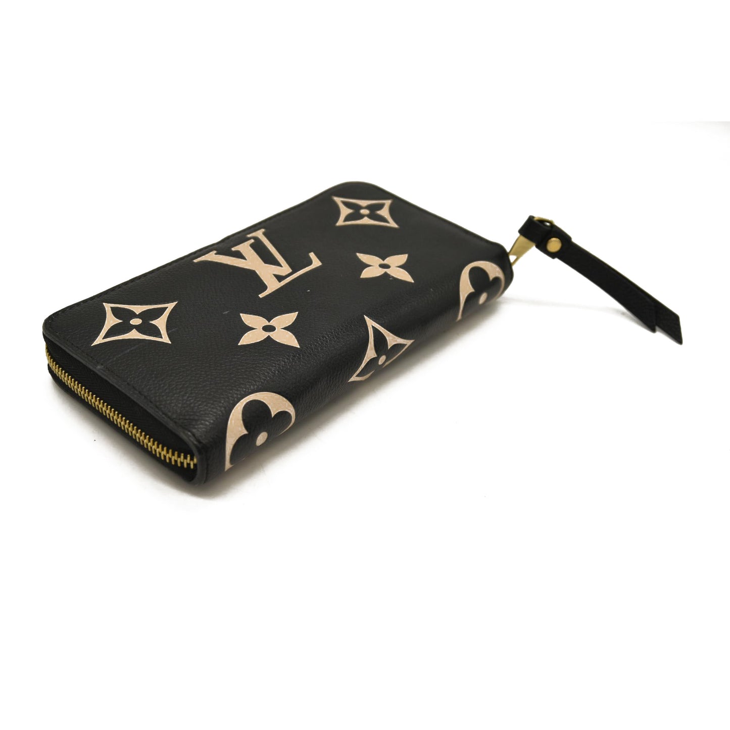 Louis Vuitton  Empreinte Monogram Giant Zippy Wallet Black Beige RFID