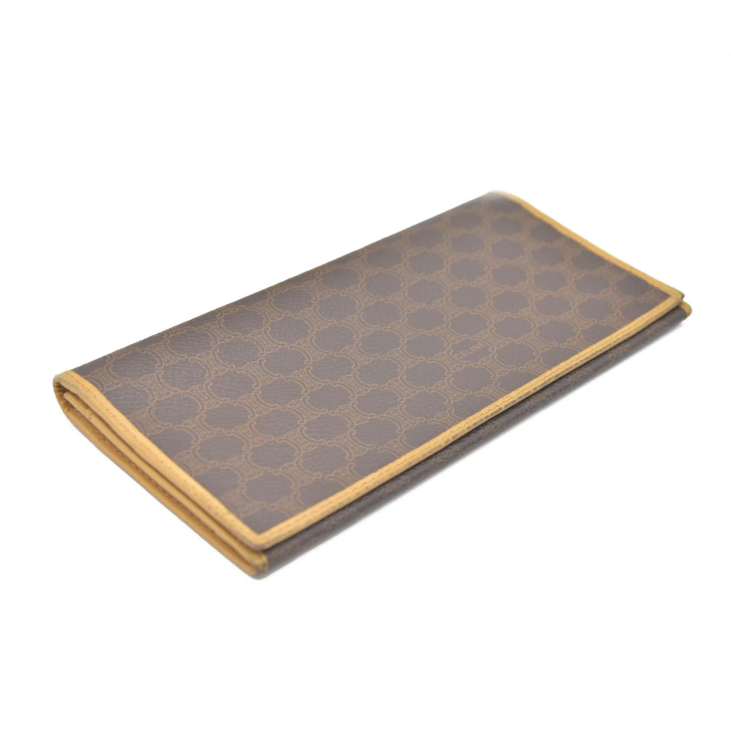 CELINE Macadam PVC Long Bifold Wallet Brown