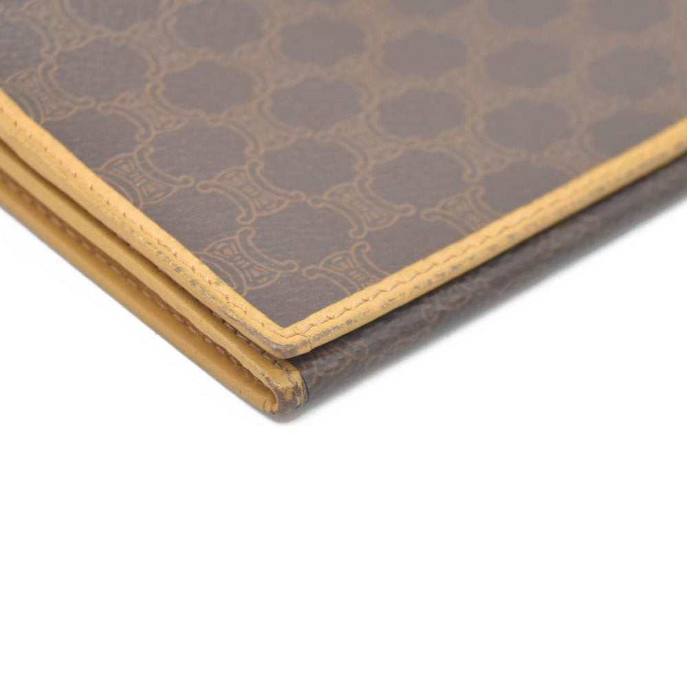 CELINE Macadam PVC Long Bifold Wallet Brown