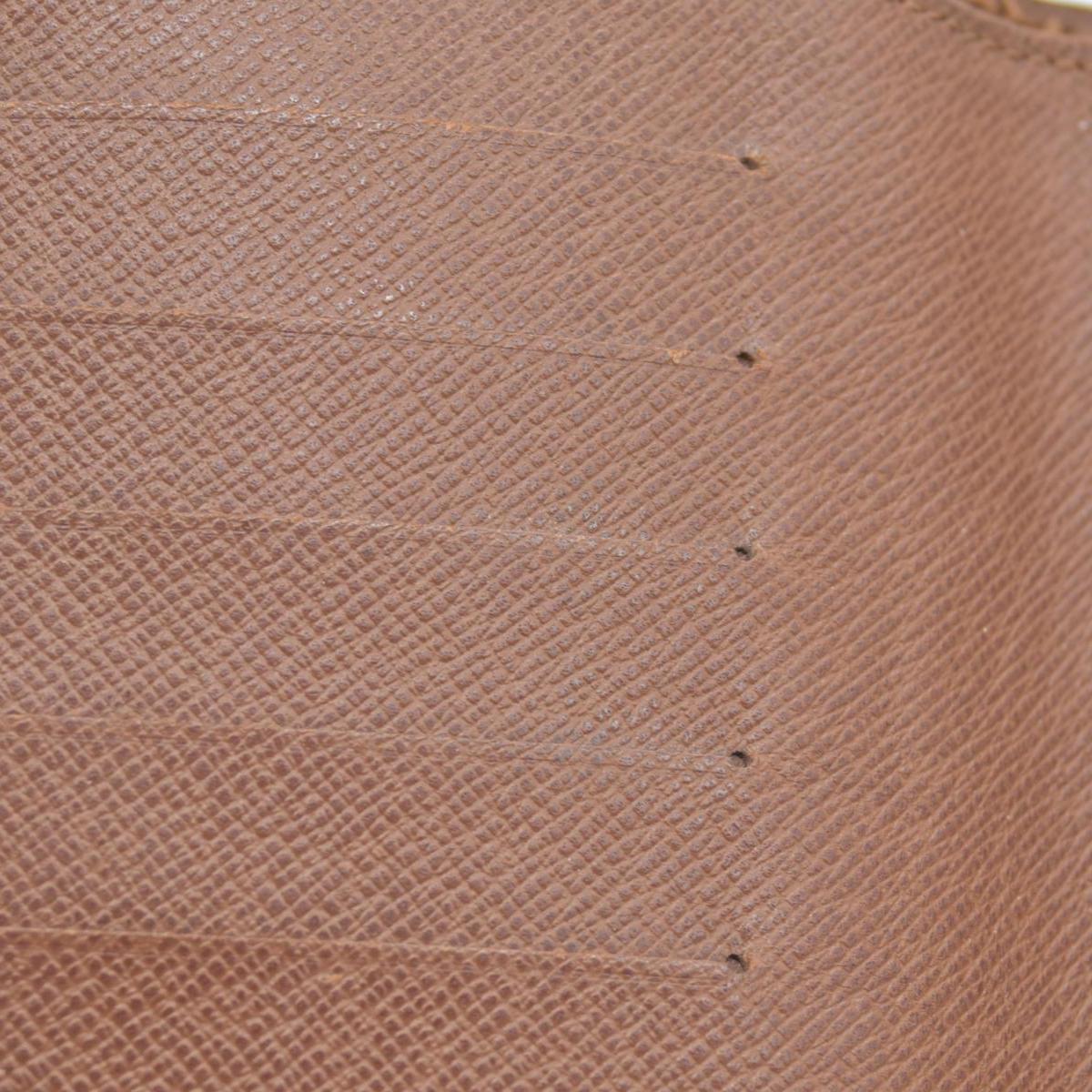 $750 2003 Louis Vuitton Consignment Monogram Porte Papier Zippy Wallet Brown SP0093 CONSIGNMENT