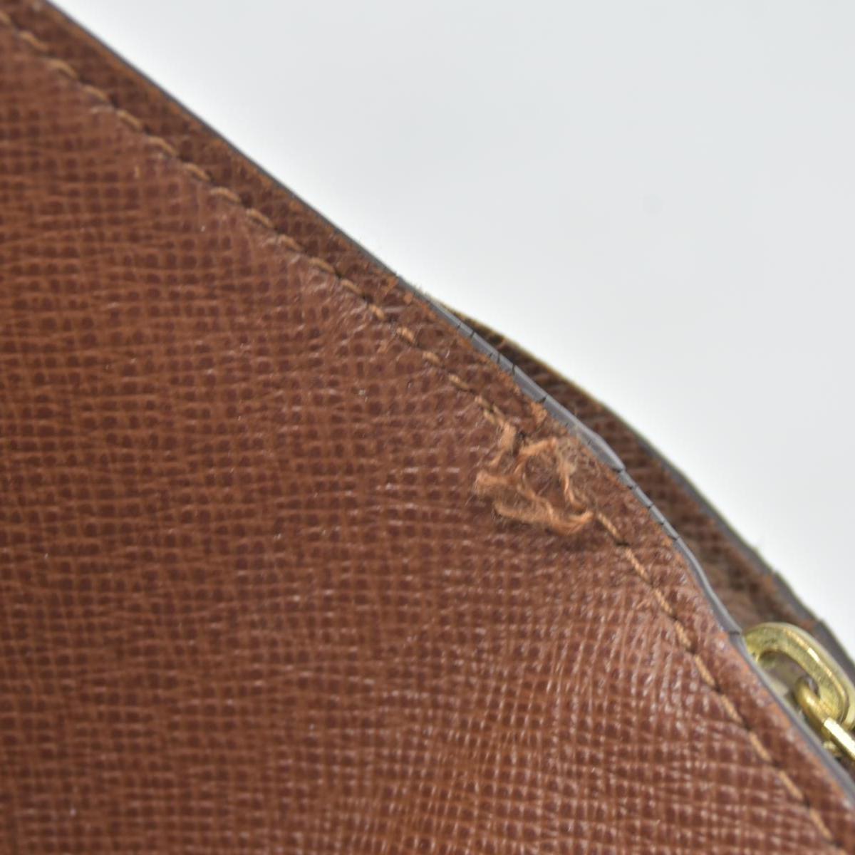 $750 2003 Louis Vuitton Consignment Monogram Porte Papier Zippy Wallet Brown SP0093 CONSIGNMENT