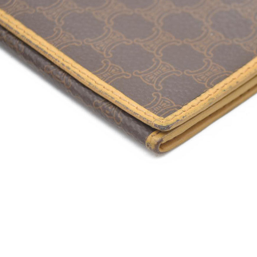 CELINE Macadam PVC Long Bifold Wallet Brown