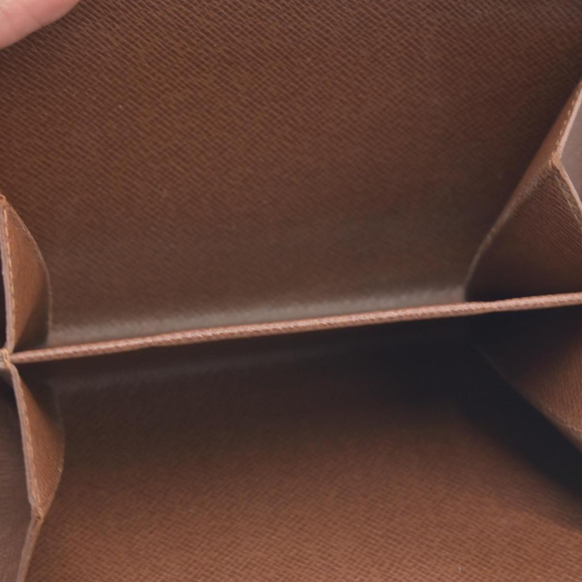 $750 2003 Louis Vuitton Consignment Monogram Porte Papier Zippy Wallet Brown SP0093 CONSIGNMENT