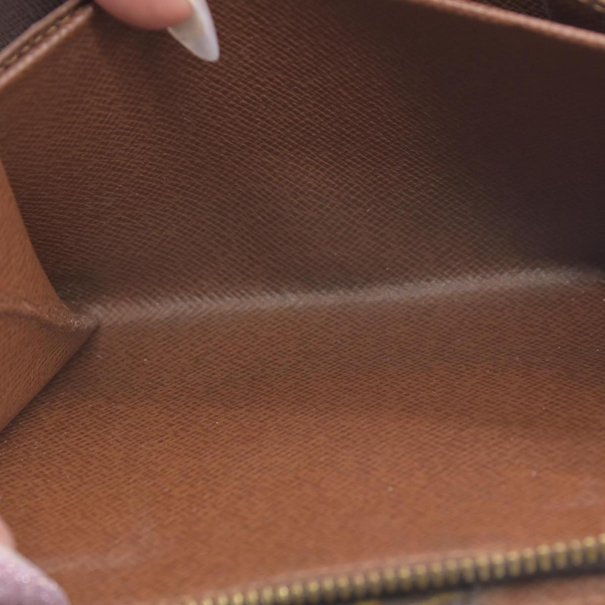 $750 2003 Louis Vuitton Consignment Monogram Porte Papier Zippy Wallet Brown SP0093 CONSIGNMENT