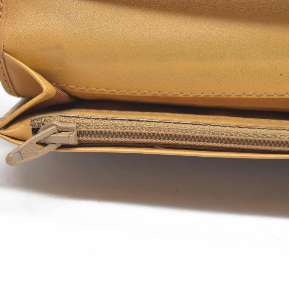 CELINE Macadam PVC Long Bifold Wallet Brown