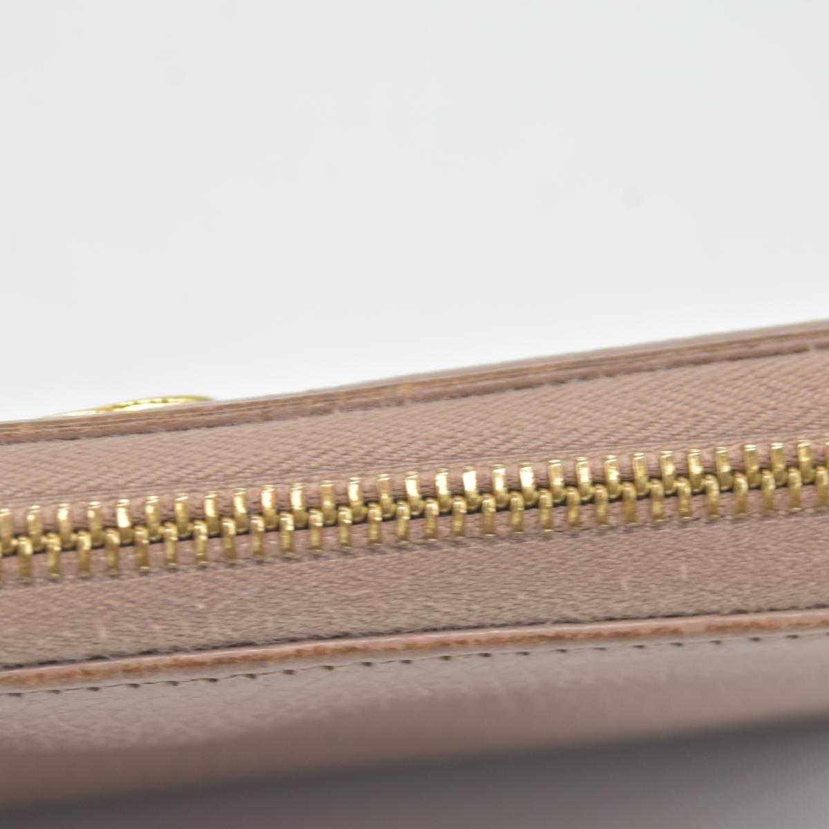 $660 Gucci GG Marmont Zip Around Wallet Beige Leather - CONSIGNMENT