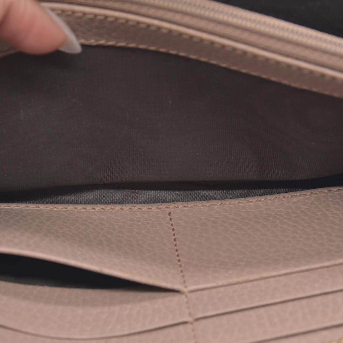 $660 Gucci GG Marmont Zip Around Wallet Beige Leather - CONSIGNMENT