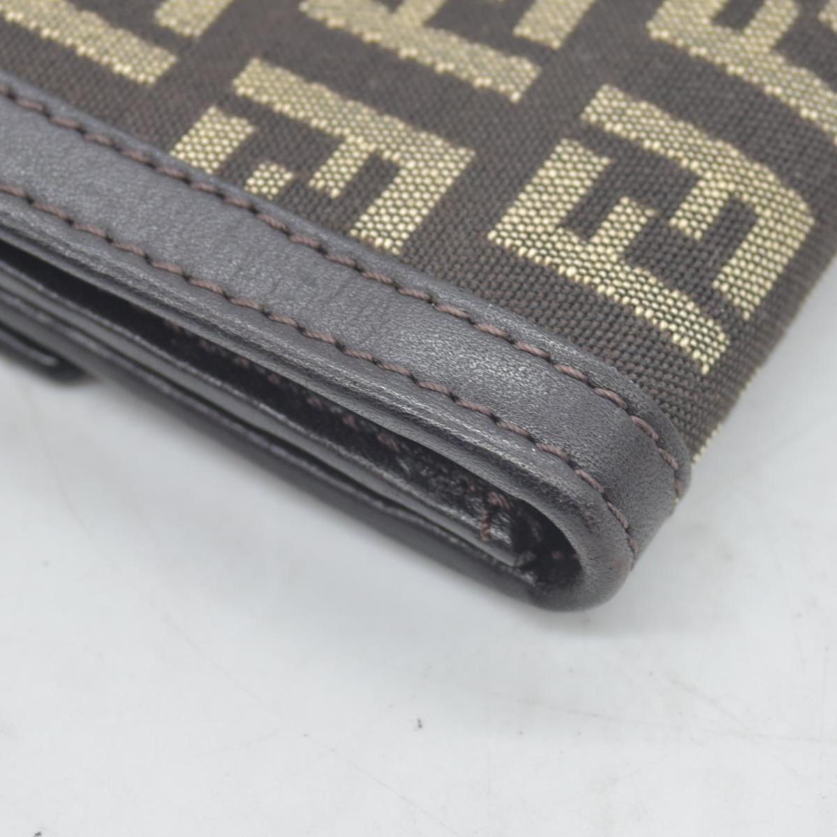 $530 Fendi Zucca FF Logo Printed Bifold Wallet - Consignment