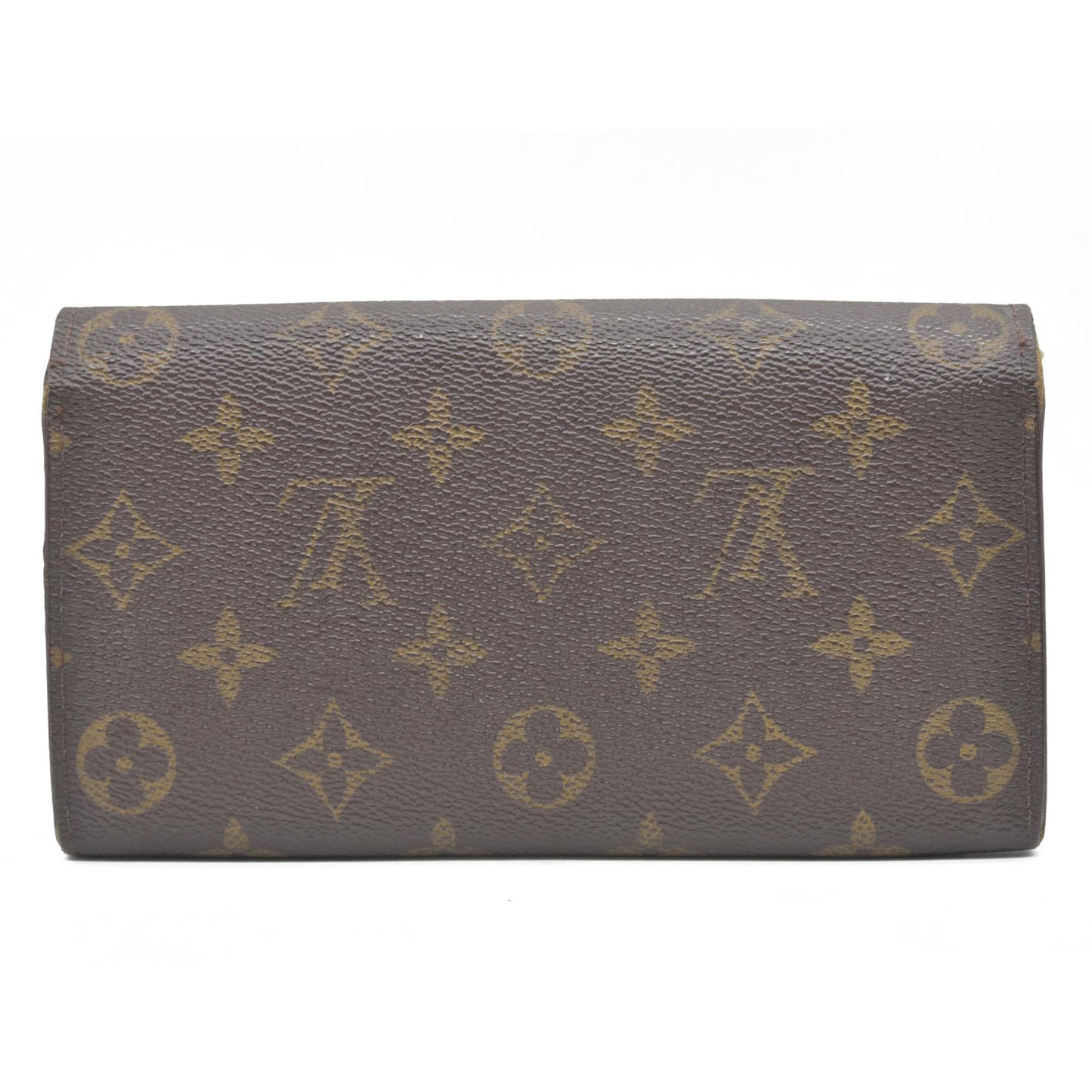 $770 Louis Vuitton Monogram Portefeiulle Sarah Long Bifold Wallet Brown SD0090