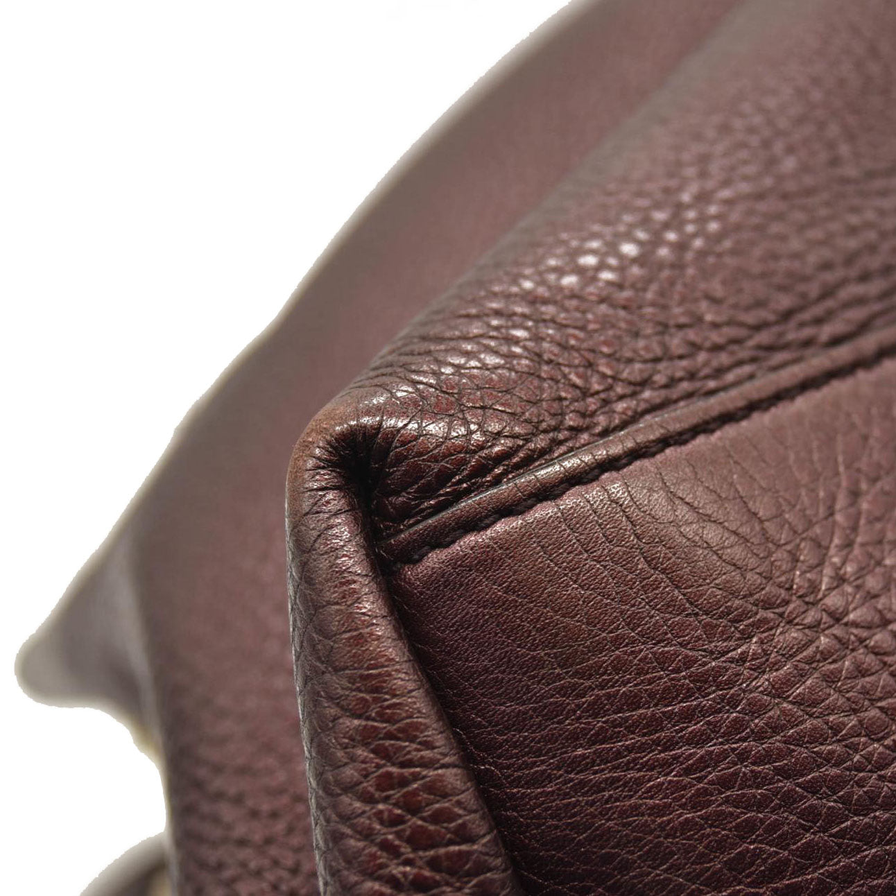 USED GUCCI Pebbled Calfskin Medium Soho Chain Shoulder Bag Metallic Purple