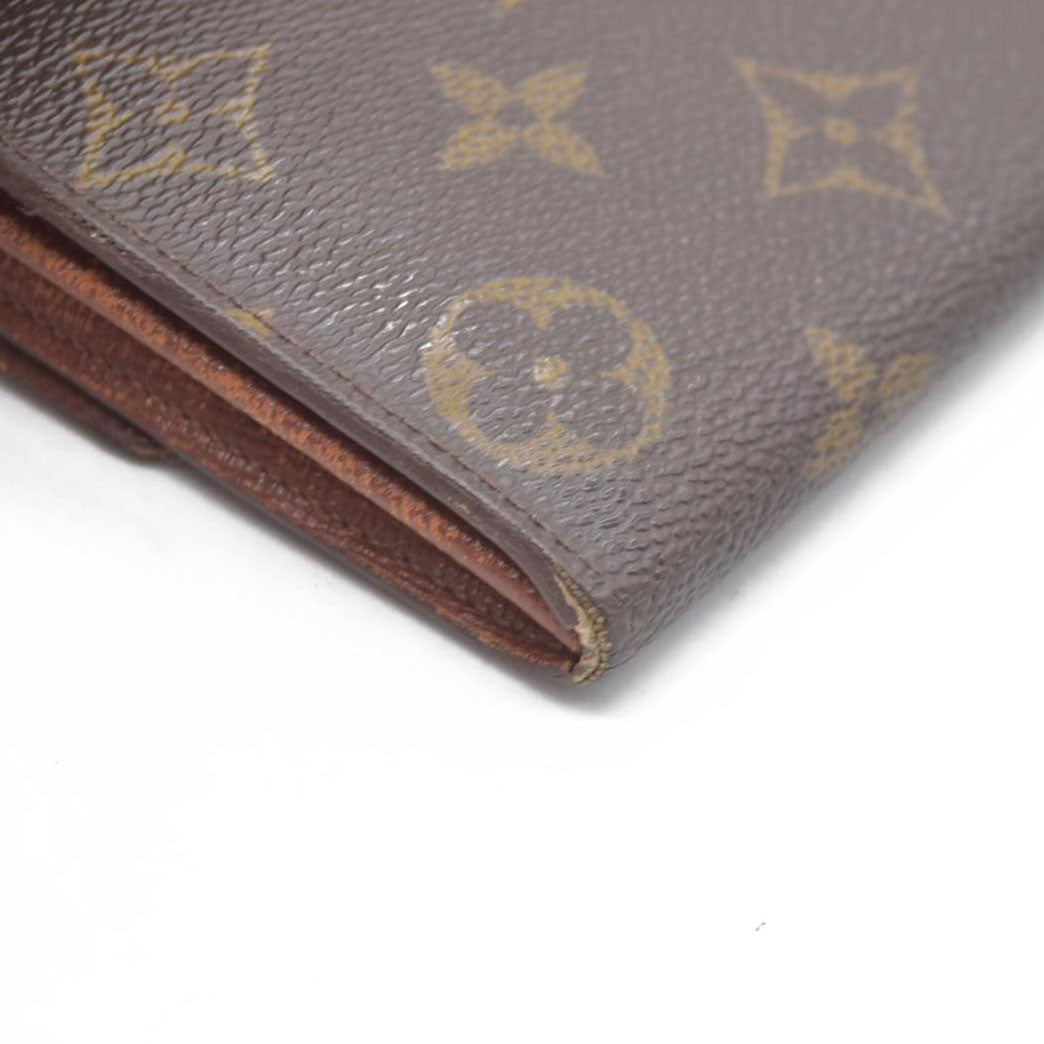 $770 Louis Vuitton Monogram Portefeiulle Sarah Long Bifold Wallet Brown SD0090