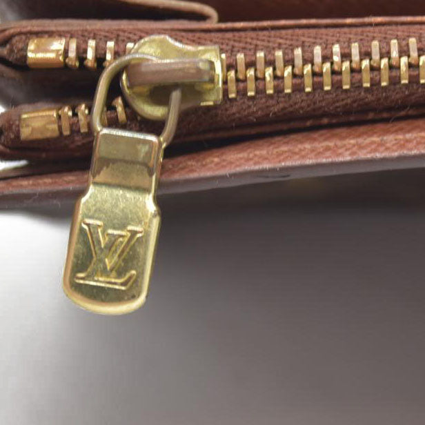$770 Louis Vuitton Monogram Portefeiulle Sarah Long Bifold Wallet Brown SD0090