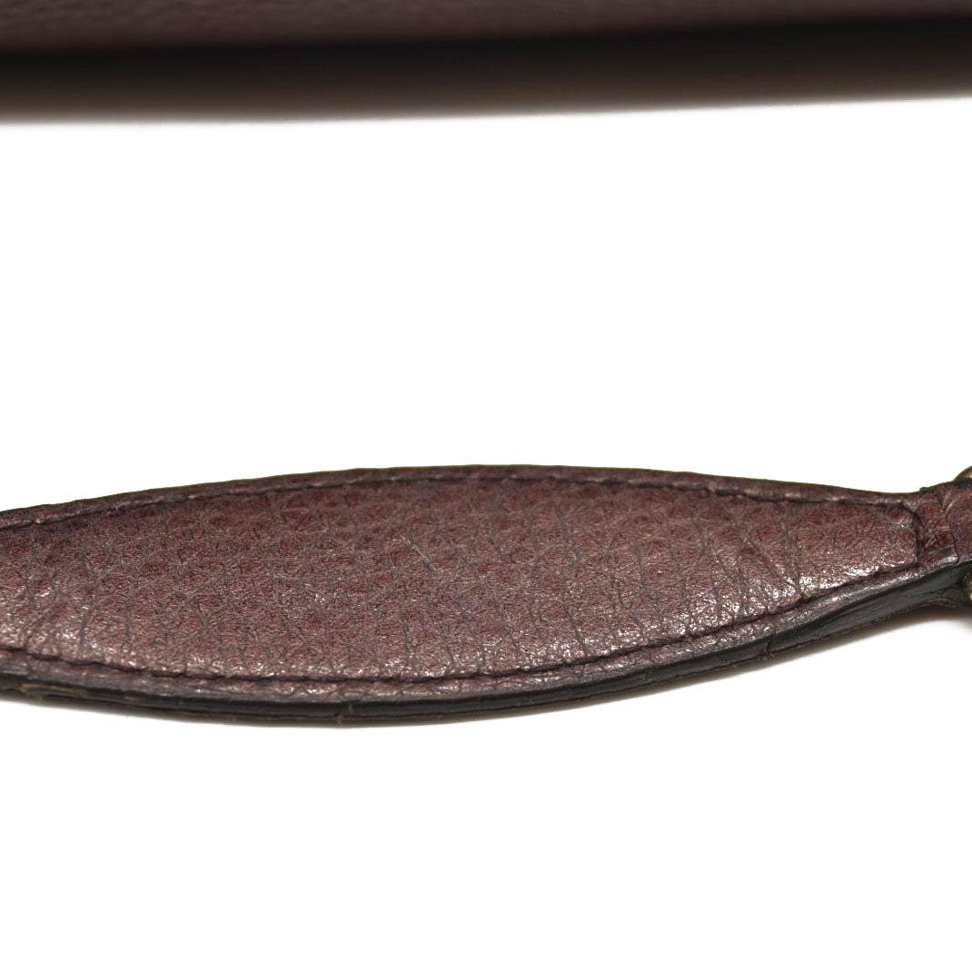 USED GUCCI Pebbled Calfskin Medium Soho Chain Shoulder Bag Metallic Purple