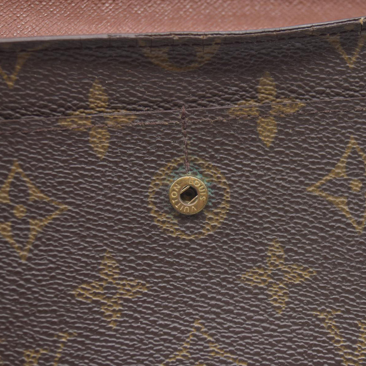 $770 Louis Vuitton Monogram Portefeiulle Sarah Long Bifold Wallet Brown SD0090