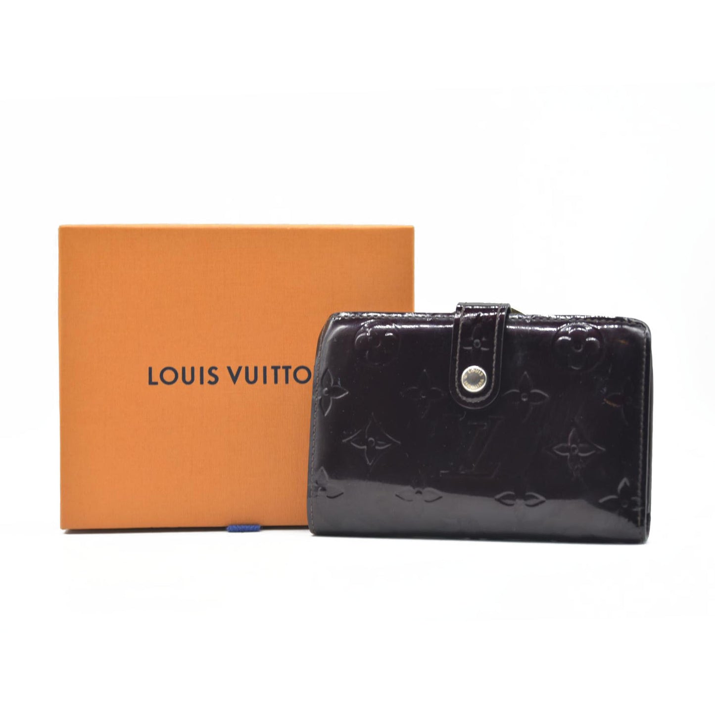 $545 Louis Vuitton Monogram Vernis Porte Monnaie Billets Viennois Wallet MI1028