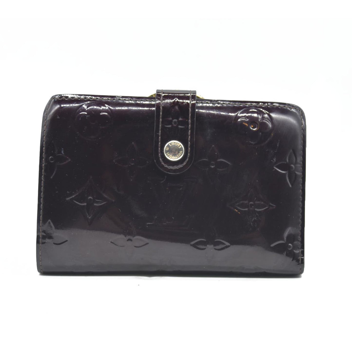 $545 Louis Vuitton Monogram Vernis Porte Monnaie Billets Viennois Wallet MI1028