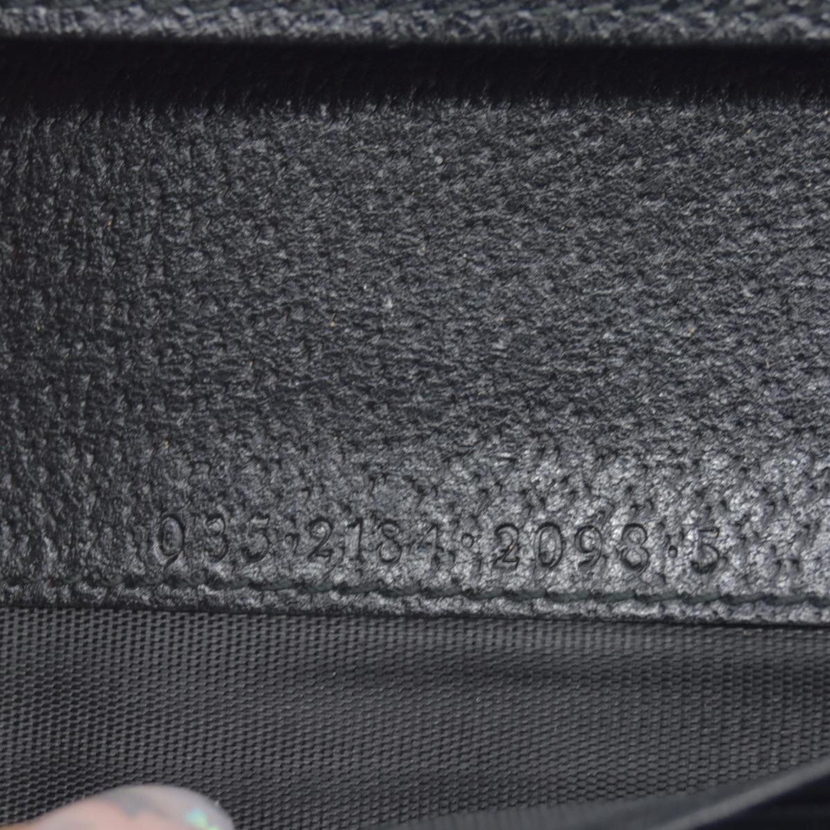 $600 Gucci Black Leather Frame Clasp Continental Wallet - Consignment