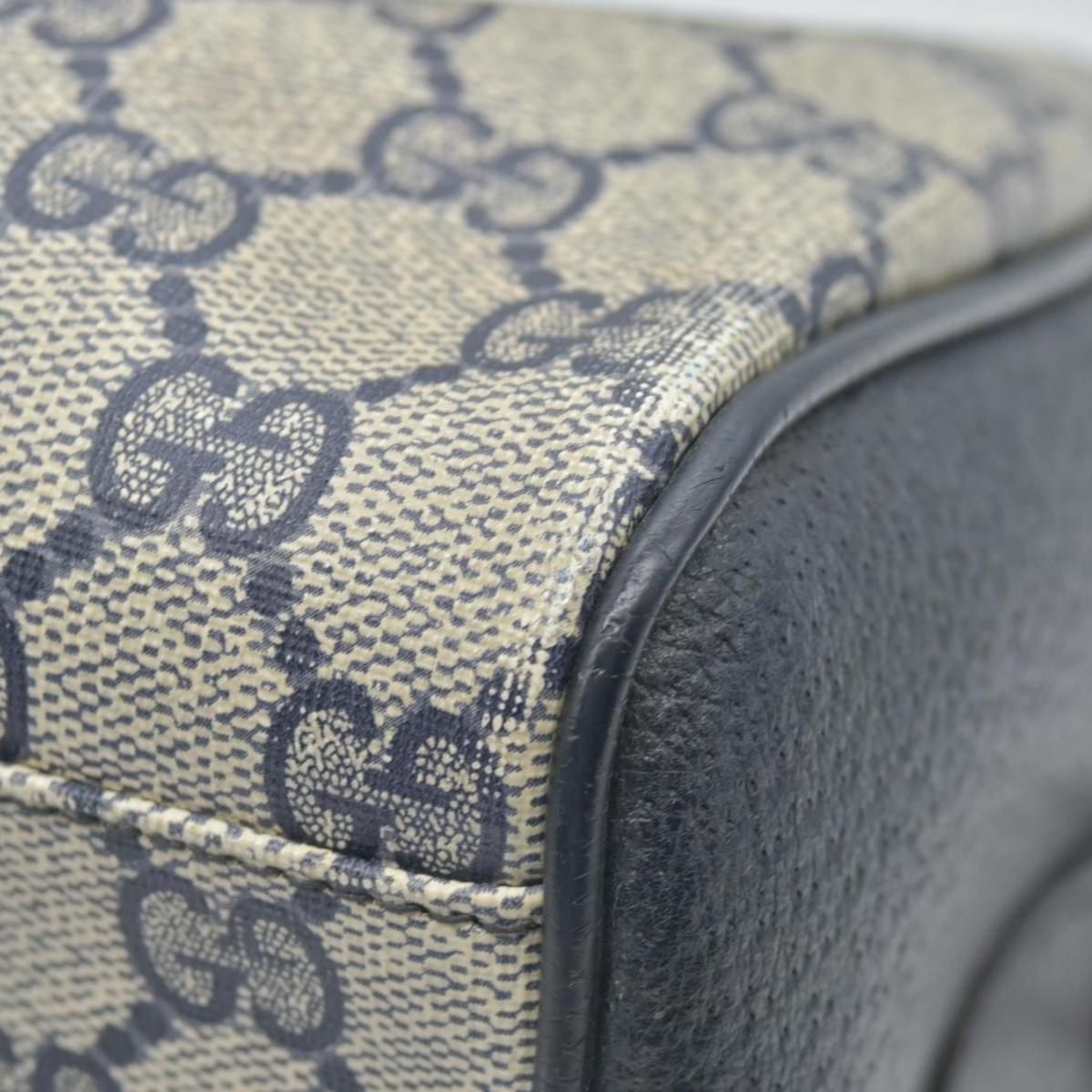 $950 Gucci Vintage GG Monogram Supreme Boston Handbag PVC Leather CONSIGNMENT