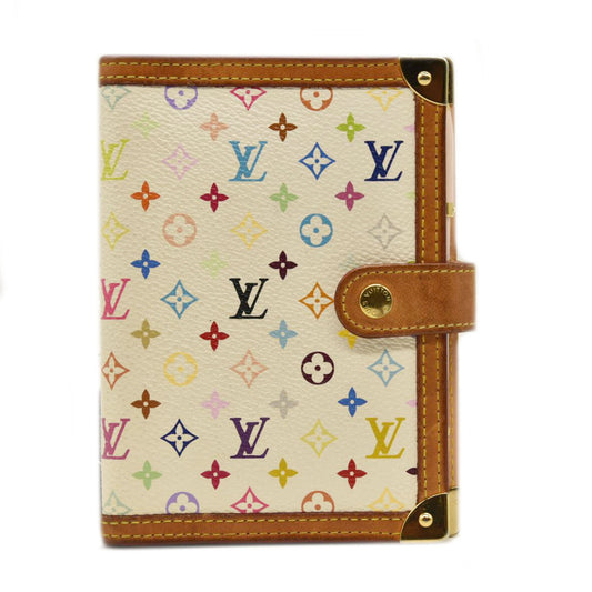 Louis Vuitton  Monogram Muakami Small Ring Agenda Cover White with Pen  CA0036