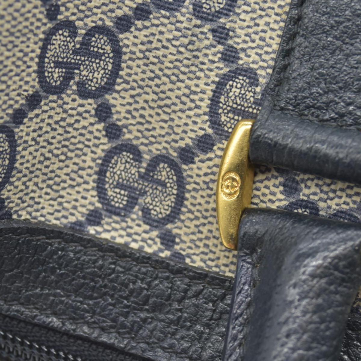 $950 Gucci Vintage GG Monogram Supreme Boston Handbag PVC Leather CONSIGNMENT