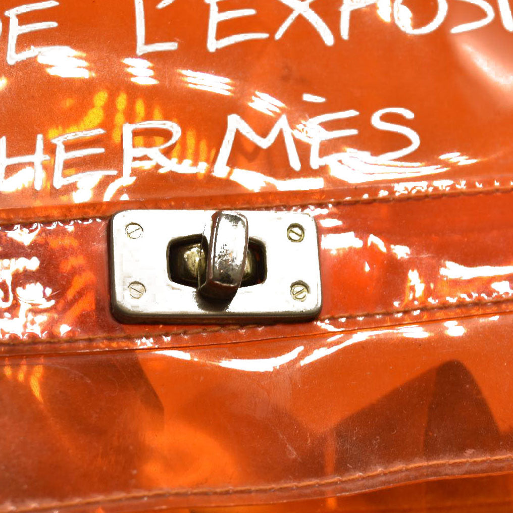 Hermes  Vinyl Souvenir De L'Exposition Kelly Orange