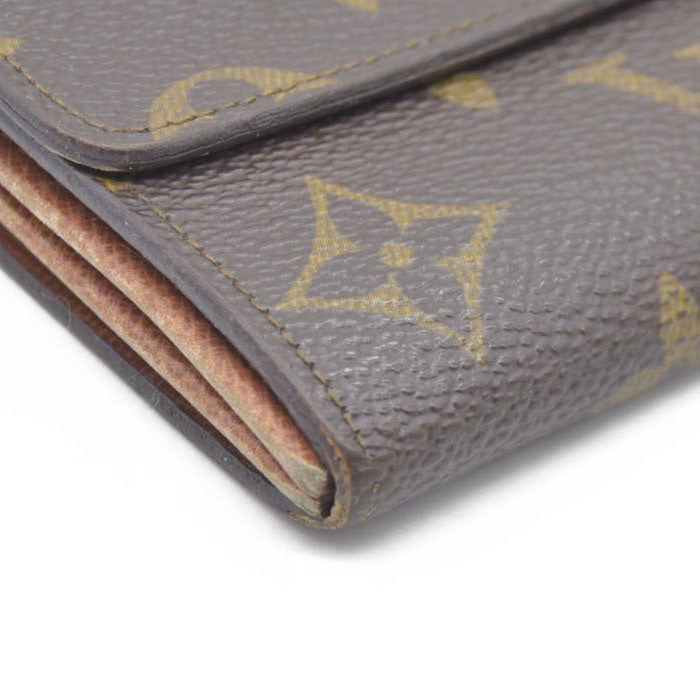 $770 Louis Vuitton Monogram Portefeiulle Sarah Long Bifold Wallet Brown 882AN