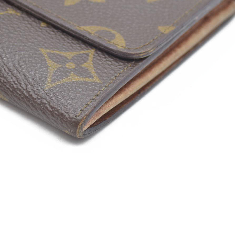 $770 Louis Vuitton Monogram Portefeiulle Sarah Long Bifold Wallet Brown 882AN