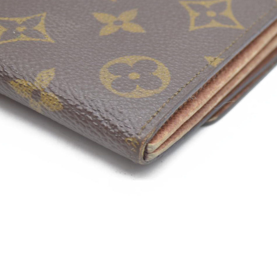 $770 Louis Vuitton Monogram Portefeiulle Sarah Long Bifold Wallet Brown 882AN