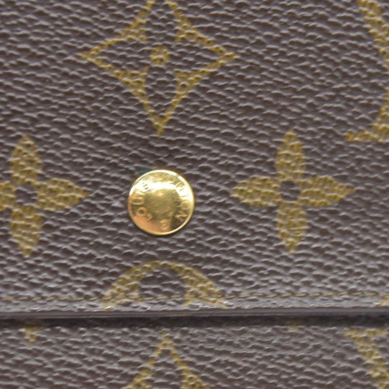 $770 Louis Vuitton Monogram Portefeiulle Sarah Long Bifold Wallet Brown 882AN