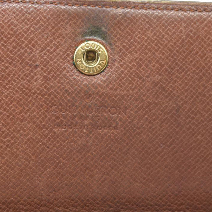 $770 Louis Vuitton Monogram Portefeiulle Sarah Long Bifold Wallet Brown 882AN