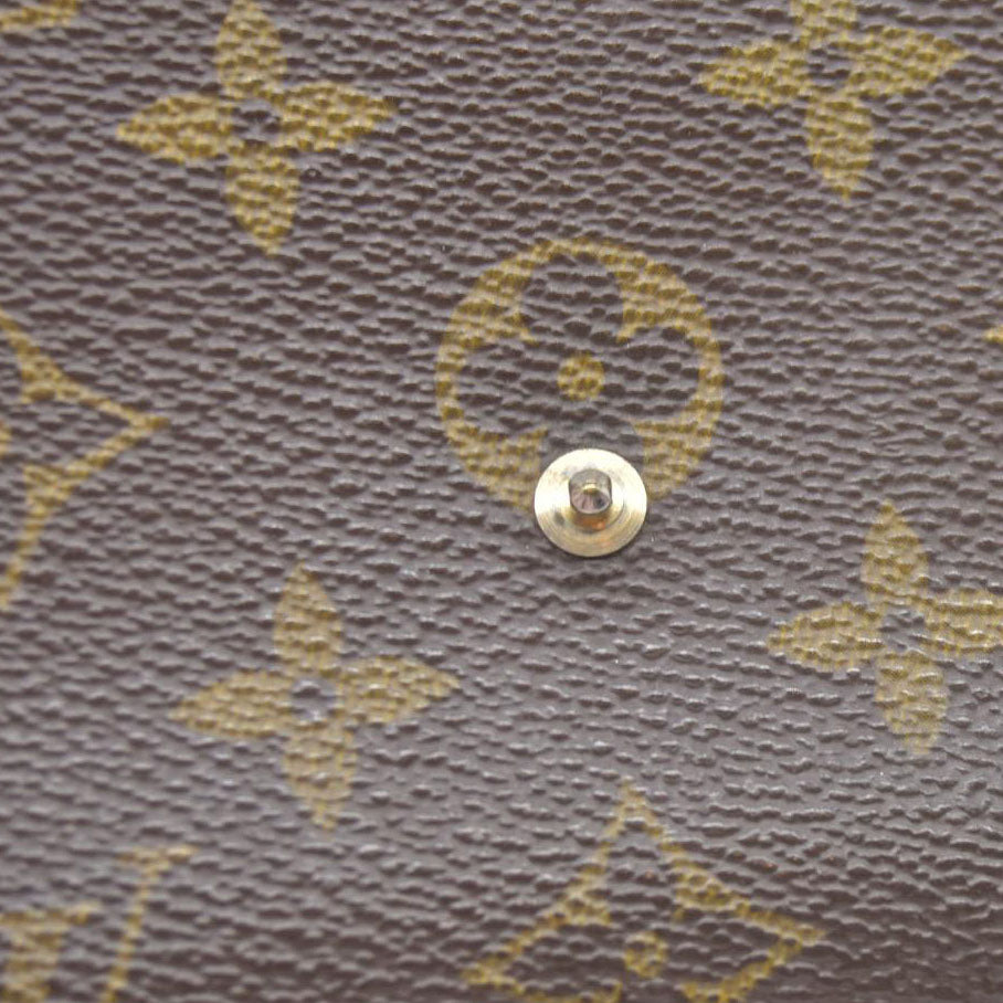 $770 Louis Vuitton Monogram Portefeiulle Sarah Long Bifold Wallet Brown 882AN