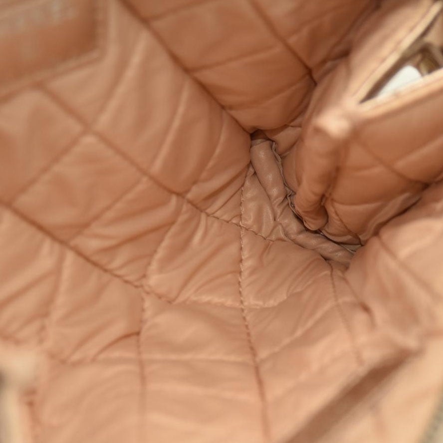 Chanel  Metallic Lambskin Quilted Cosmetic Pouch Gold