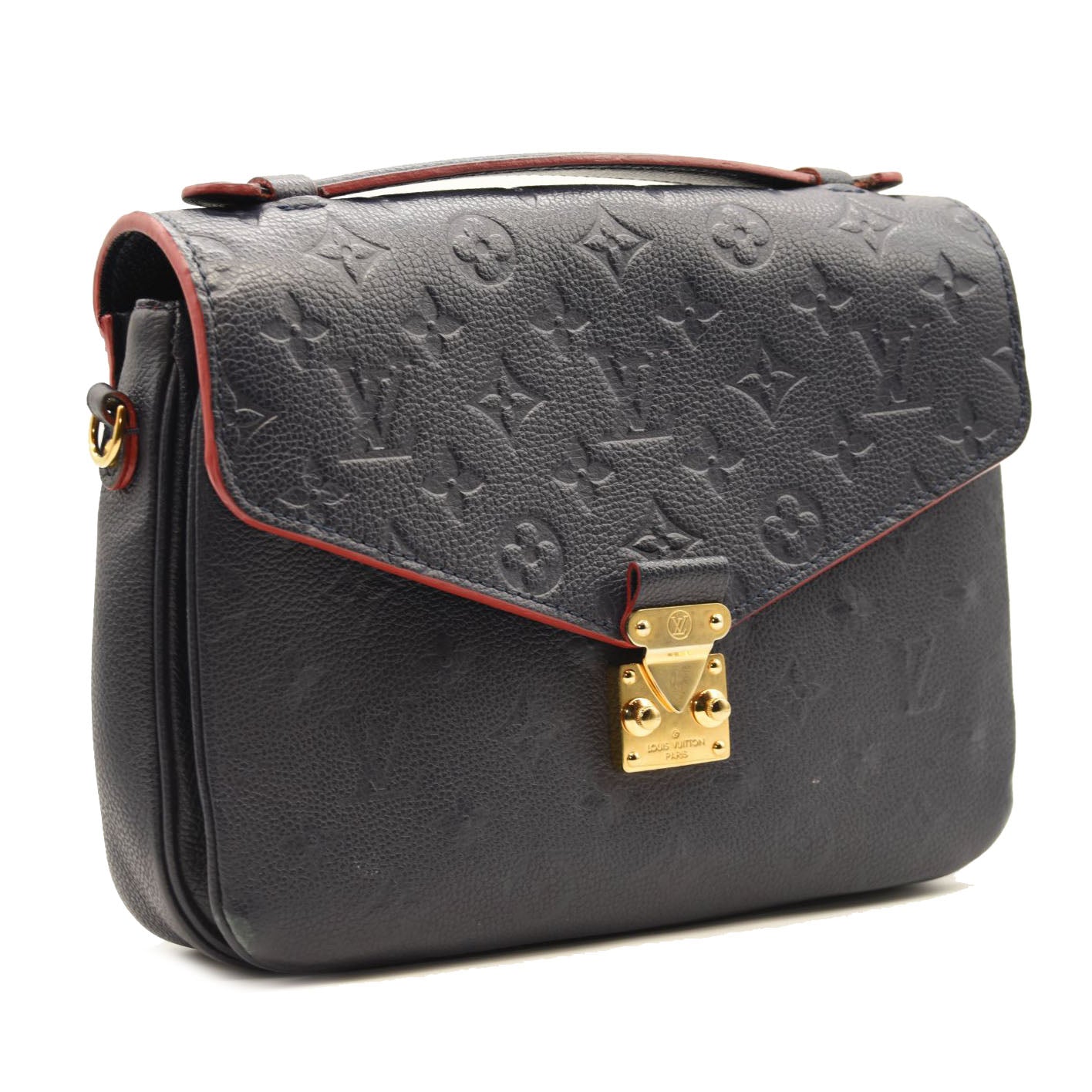 $2840 USED LOUIS VUITTON Empreinte Pochette Metis Marine Rouge