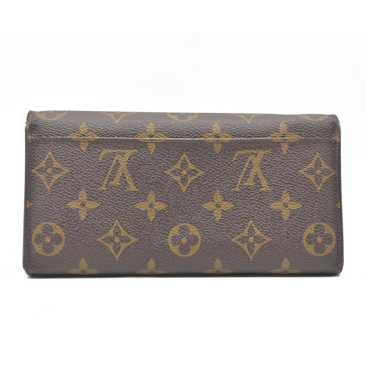 $770 Louis Vuitton Monogram Portefeiulle Sarah Long Bifold Wallet Brown