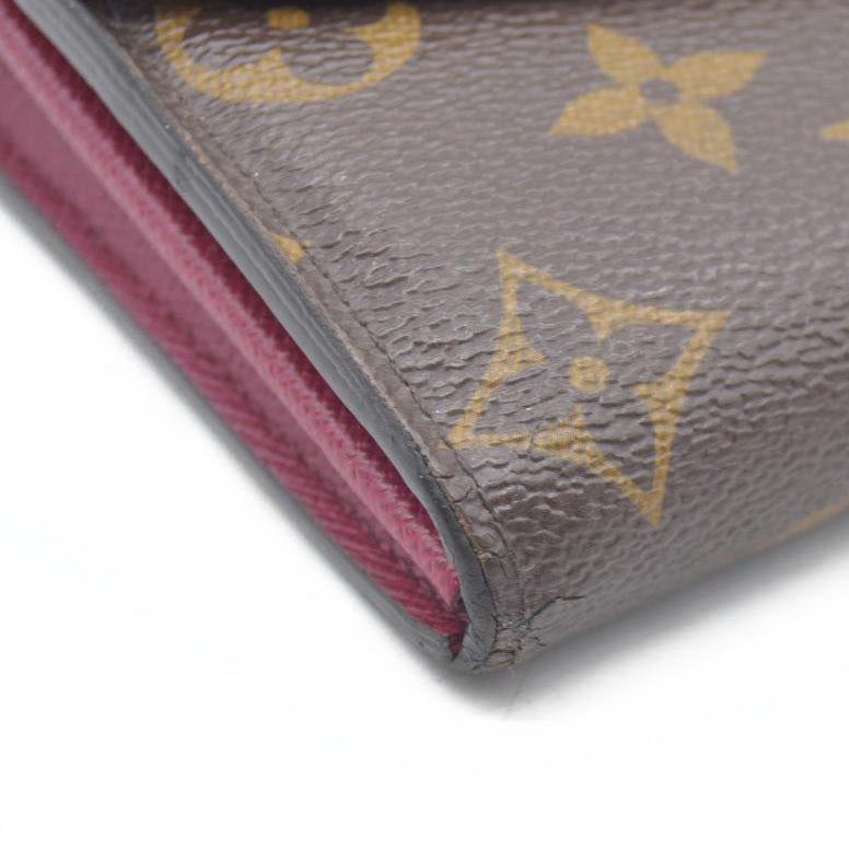 $770 Louis Vuitton Monogram Portefeiulle Sarah Long Bifold Wallet Brown