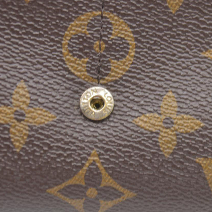 $770 Louis Vuitton Monogram Portefeiulle Sarah Long Bifold Wallet Brown